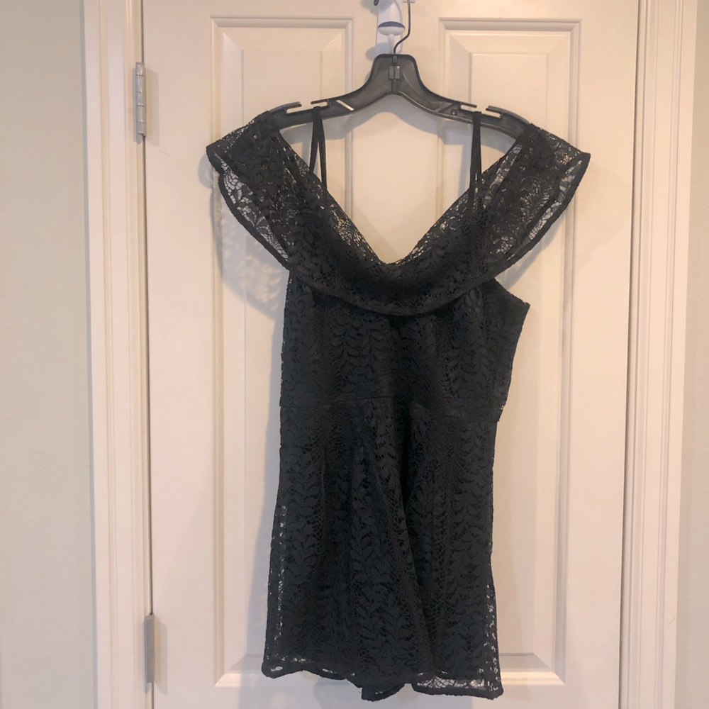 Xtarem Black Lace Romper
